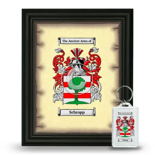 Schropp Framed Coat of Arms and Keychain - Black