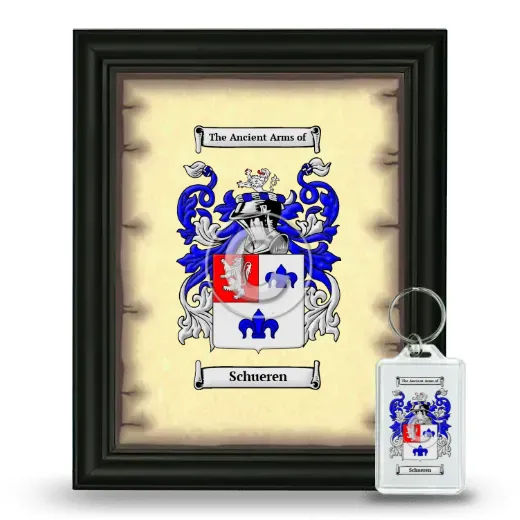 Schueren Framed Coat of Arms and Keychain - Black