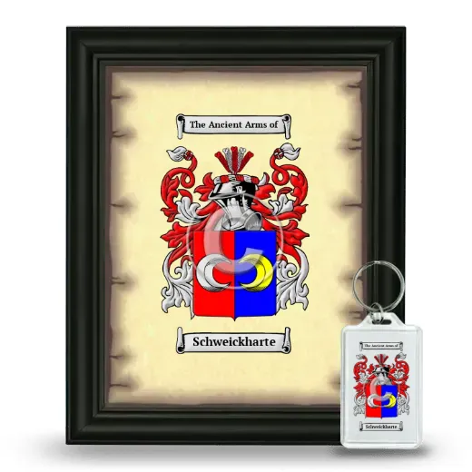 Schweickharte Framed Coat of Arms and Keychain - Black