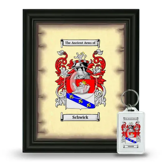 Schwick Framed Coat of Arms and Keychain - Black