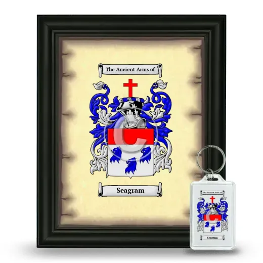 Seagram Framed Coat of Arms and Keychain - Black