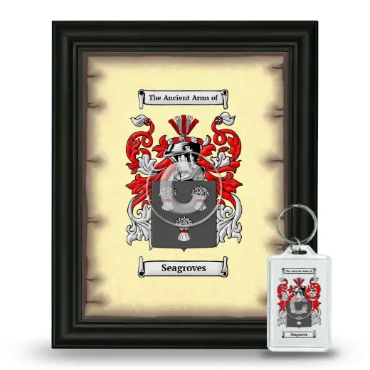 Seagroves Framed Coat of Arms and Keychain - Black