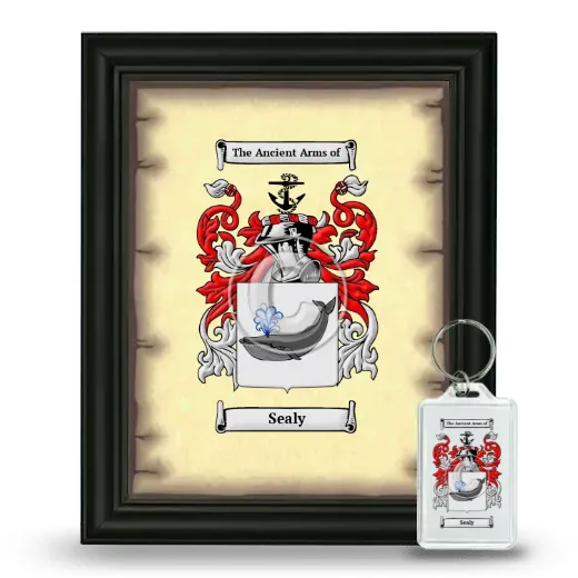 Sealy Framed Coat of Arms and Keychain - Black