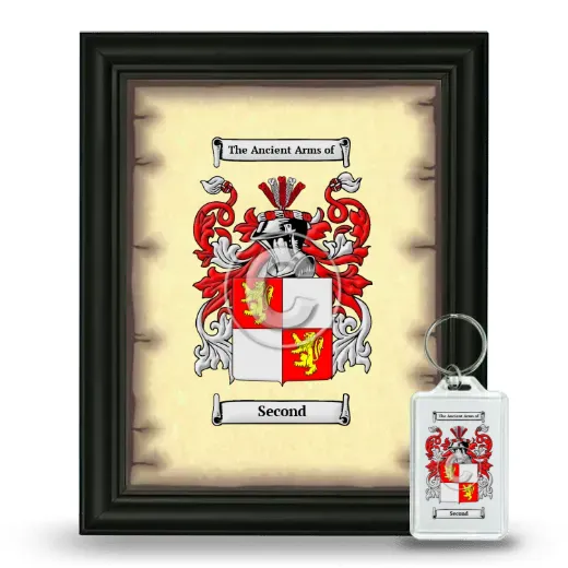 Second Framed Coat of Arms and Keychain - Black