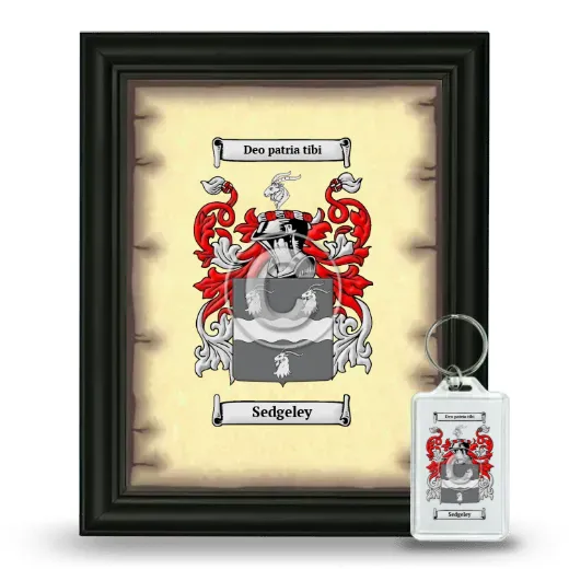 Sedgeley Framed Coat of Arms and Keychain - Black