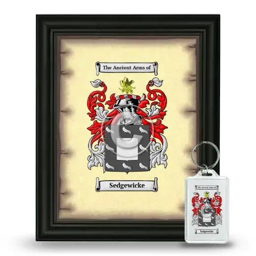 Sedgewicke Framed Coat of Arms and Keychain - Black