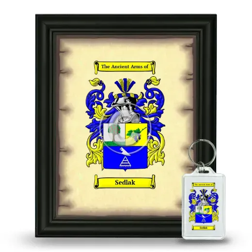 Sedlak Framed Coat of Arms and Keychain - Black