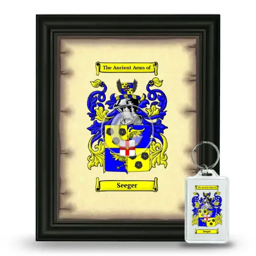 Seeger Framed Coat of Arms and Keychain - Black