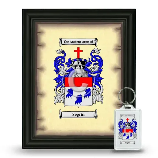 Segrin Framed Coat of Arms and Keychain - Black