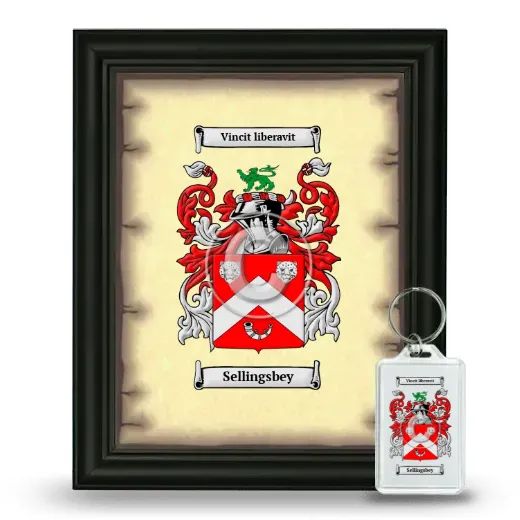 Sellingsbey Framed Coat of Arms and Keychain - Black