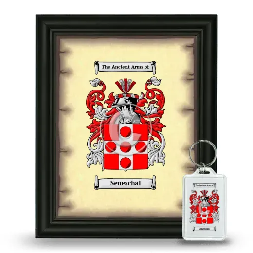 Seneschal Framed Coat of Arms and Keychain - Black