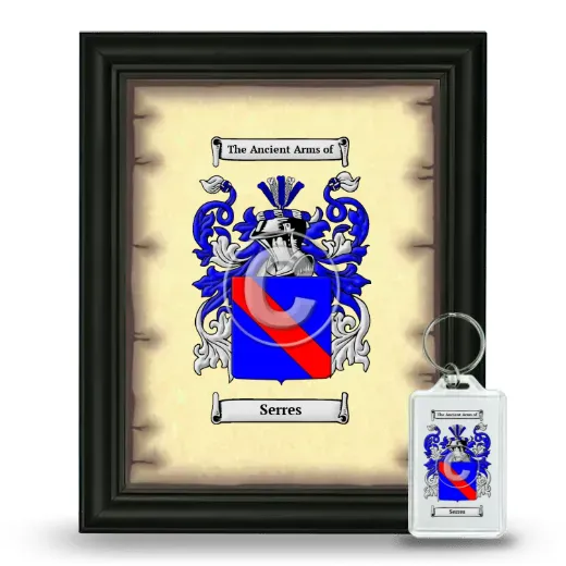 Serres Framed Coat of Arms and Keychain - Black