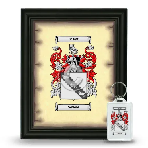 Sevele Framed Coat of Arms and Keychain - Black