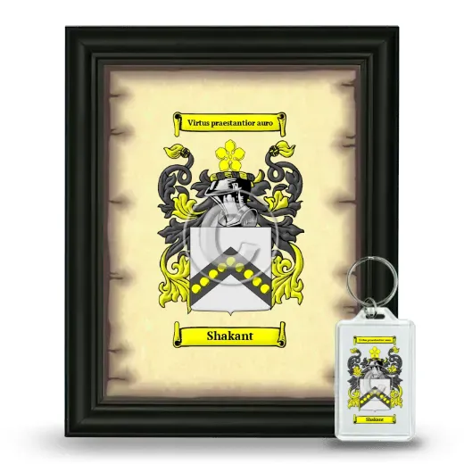 Shakant Framed Coat of Arms and Keychain - Black