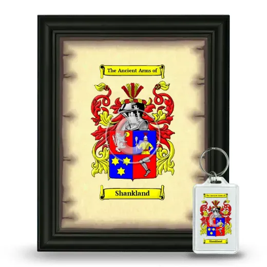 Shankland Framed Coat of Arms and Keychain - Black