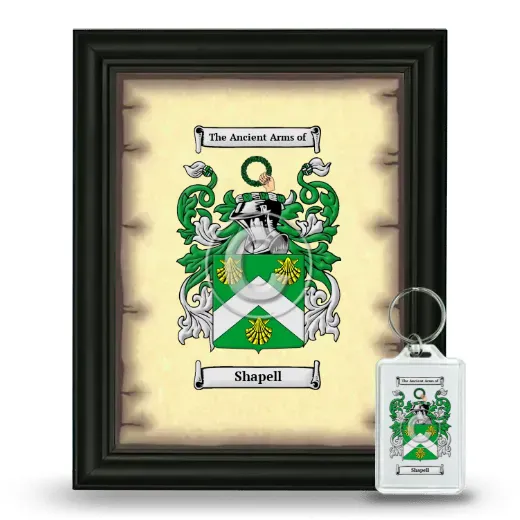 Shapell Framed Coat of Arms and Keychain - Black