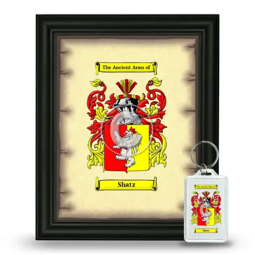 Shatz Framed Coat of Arms and Keychain - Black