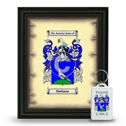 Shehane Framed Coat of Arms and Keychain - Black