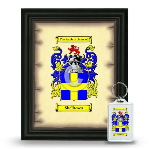 Shelltown Framed Coat of Arms and Keychain - Black