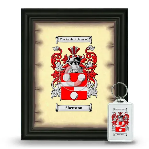 Shenston Framed Coat of Arms and Keychain - Black