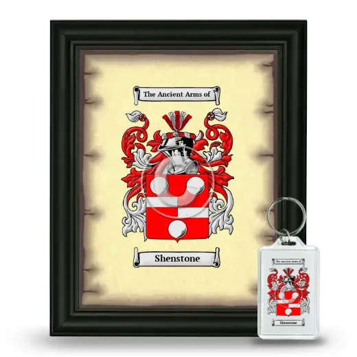 Shenstone Framed Coat of Arms and Keychain - Black