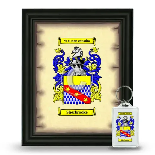 Sherbrooke Framed Coat of Arms and Keychain - Black