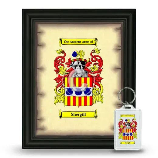 Shergill Framed Coat of Arms and Keychain - Black