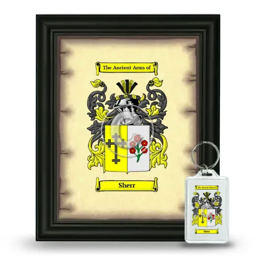 Sherr Framed Coat of Arms and Keychain - Black