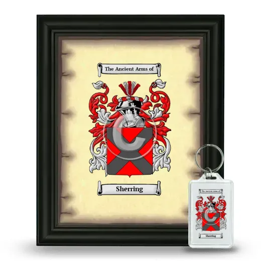 Sherring Framed Coat of Arms and Keychain - Black