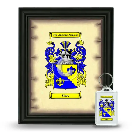 Shey Framed Coat of Arms and Keychain - Black