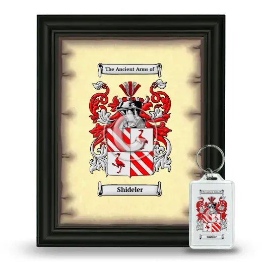 Shideler Framed Coat of Arms and Keychain - Black