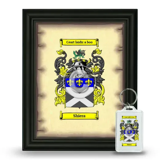 Shiera Framed Coat of Arms and Keychain - Black