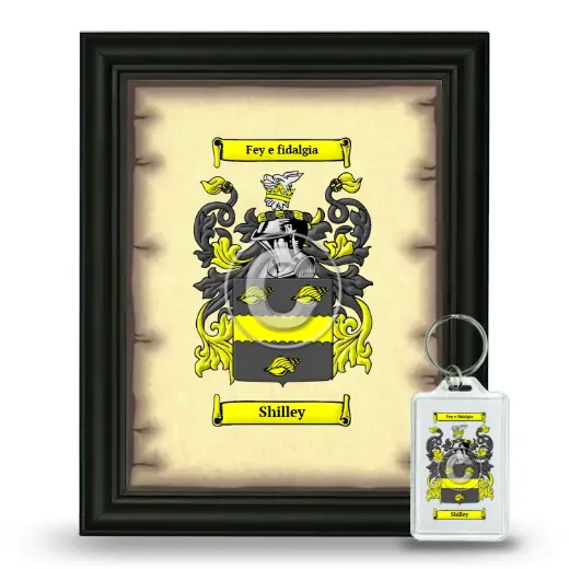 Shilley Framed Coat of Arms and Keychain - Black