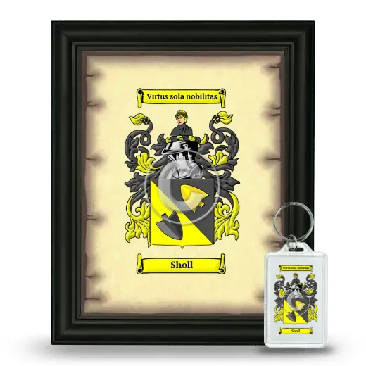 Sholl Framed Coat of Arms and Keychain - Black