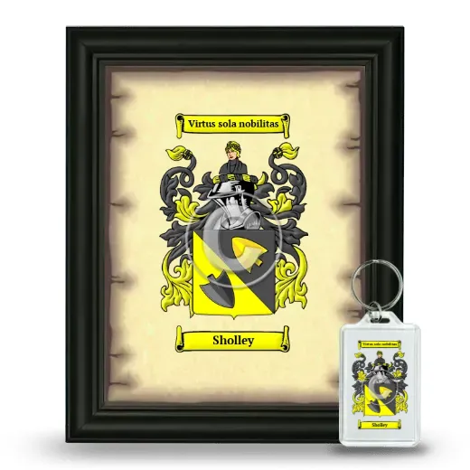 Sholley Framed Coat of Arms and Keychain - Black