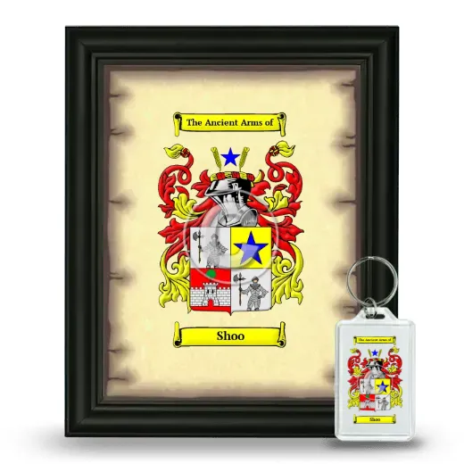 Shoo Framed Coat of Arms and Keychain - Black