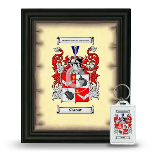 Shrout Framed Coat of Arms and Keychain - Black