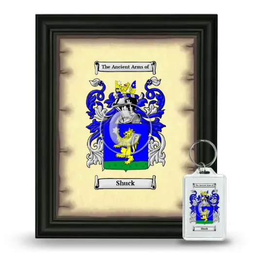 Shuck Framed Coat of Arms and Keychain - Black