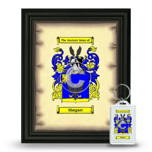 Shugart Framed Coat of Arms and Keychain - Black