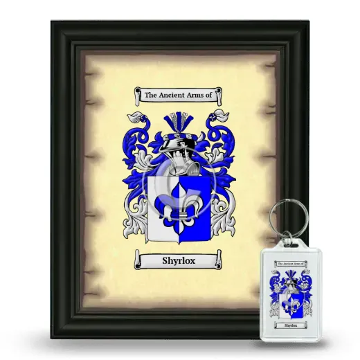 Shyrlox Framed Coat of Arms and Keychain - Black