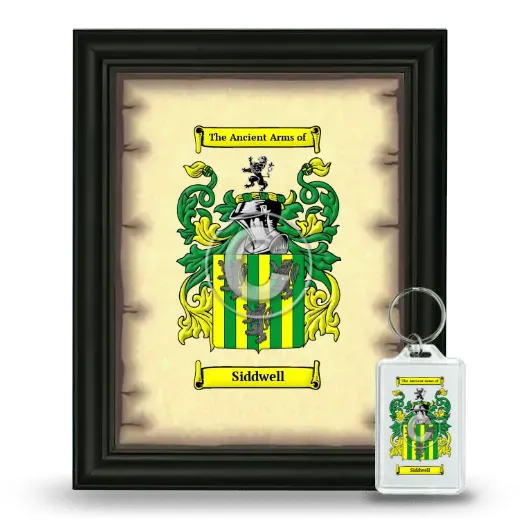 Siddwell Framed Coat of Arms and Keychain - Black