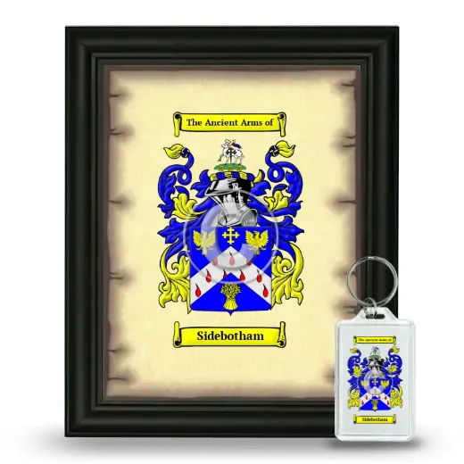 Sidebotham Framed Coat of Arms and Keychain - Black