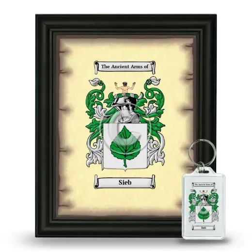 Sieb Framed Coat of Arms and Keychain - Black