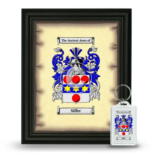 Siffer Framed Coat of Arms and Keychain - Black