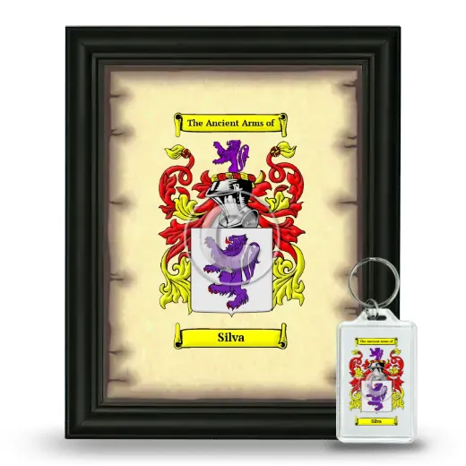 Silva Framed Coat of Arms and Keychain - Black