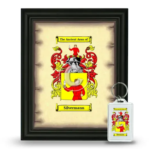 Silvermann Framed Coat of Arms and Keychain - Black