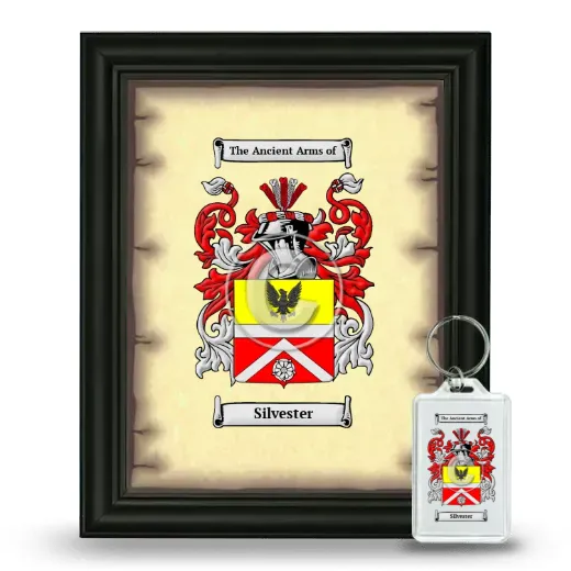 Silvester Framed Coat of Arms and Keychain - Black