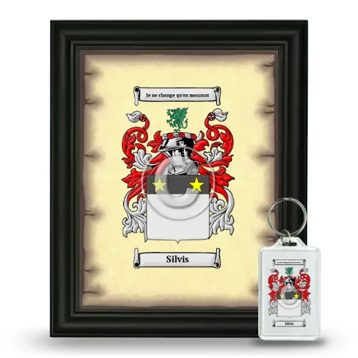 Silvis Framed Coat of Arms and Keychain - Black