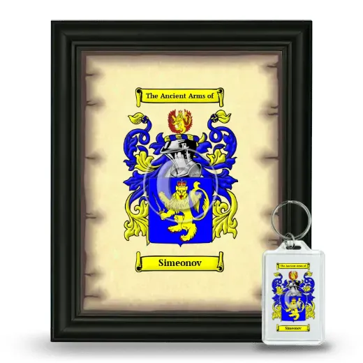 Simeonov Framed Coat of Arms and Keychain - Black