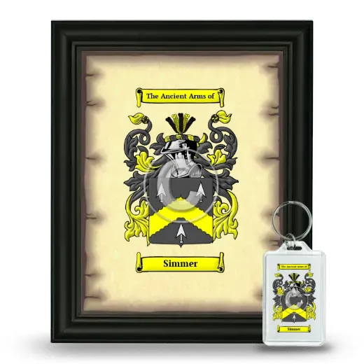 Simmer Framed Coat of Arms and Keychain - Black